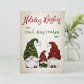 ホリデーウィズ素朴ウォーターカラー格言ファミリー シーズンカード (スタンド正面)