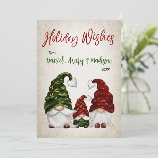 ホリデーウィズ素朴ウォーターカラー格言ファミリー シーズンカード