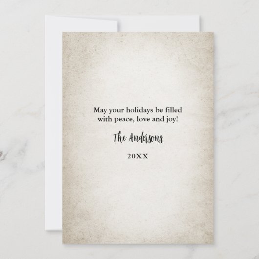 ホリデーウィズ素朴ウォーターカラー格言ファミリー シーズンカード (裏面)