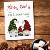 ホリデーウィズ素朴ウォーターカラー格言ファミリー シーズンポストカード