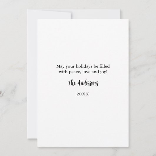 ホリデーウィズ素朴ファミリーウォーター格言 シーズンカード (裏面)