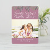 ホリデーウィッシュズ&ミストレトーキスズクリスマスフォト シーズンカード (スタンド正面)