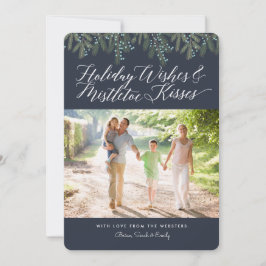 ホリデーウィッシュズ&ミストレトーキスズクリスマスフォト シーズンカード