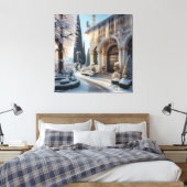 ホリデーウィンターアイスエレガントガーデン キャンバスプリント (インサイチュ (寝室))