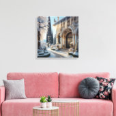 ホリデーウィンターアイスエレガントガーデン キャンバスプリント (インサイチュ (リビング))