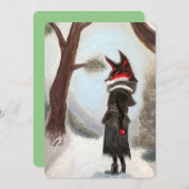 ホリデーウィンターキツネハ色彩の鮮やかンドカード シーズンカード (正面/裏面)