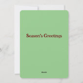 ホリデーウィンターキツネハ色彩の鮮やかンドカード シーズンカード (裏面)