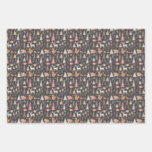 ホリデーウィンターサンタ雪だるま ラッピングペーパーシート (正面)