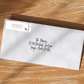 ホリデーウィンターシンプル（鳥）ショウジョウコウカンチョウレッド植物学 ラベル