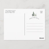 ホリデーウィンタースノーフォレストサンキューカードはがき ポストカード (裏面)