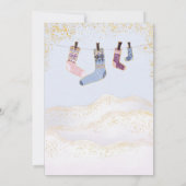 ホリデーウィンターソックスクリスマパーティの招待状 招待状 (裏面)