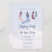 ホリデーウィンターソックスパーティー 招待状 (正面/裏面)