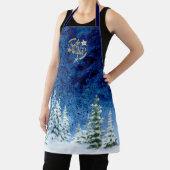 ホリデーウィンターツリーズクリスマス エプロン (インサイチュ)