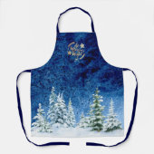 ホリデーウィンターツリーズクリスマス エプロン (正面)