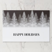 ホリデーウィンターツリーズ紙ランチョンマット ペーパーパッド (正面)