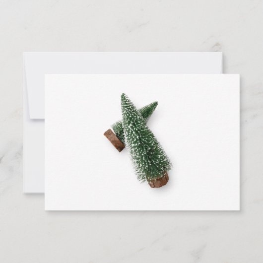 ホリデーウィンターパーティの招待状ホワイト 招待状 (裏面)