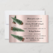 ホリデーウィンターパーティーディナークリスマスイブバラ 招待状 (正面)