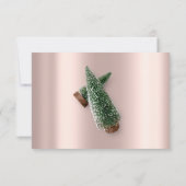 ホリデーウィンターパーティーディナークリスマスイブバラ 招待状 (裏面)