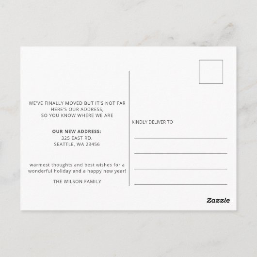 ホリデーウィンターフィラックホームウェーブモーティングホリデー ポストカード (裏面)