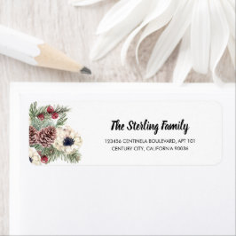 ホリデーウィンターフローラパインコーンホリーベリー ラベル