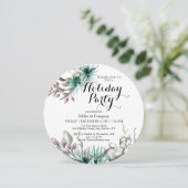 ホリデーウィンターフローラ企業のクリスマスパーティー 招待状 (スタンド正面)