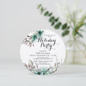 ホリデーウィンターフローラ企業のクリスマスパーティー 招待状 (スタンド正面)