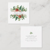 ホリデーウィンターフローラ スクエア名刺 (正面/裏面)