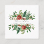 ホリデーウィンターフローラ スクエア名刺 (正面)