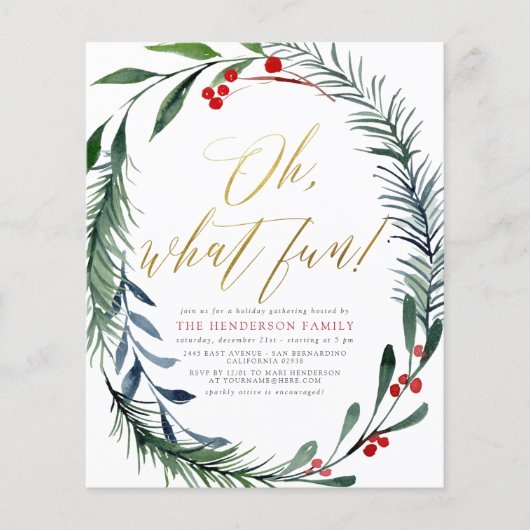 ホリデーウィンターベリークリスマスパーティー予算 (正面)