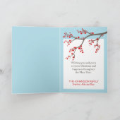 ホリデーウィンターベリーフォトグリーティングカード シーズンカード (内部)