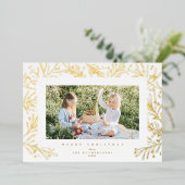 ホリデーウィンターボタニカルブランチ写真箔カード 箔シーズンカード (立ち正面)