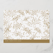 ホリデーウィンターボタニカルブランチ写真箔カード 箔シーズンカード (裏面)