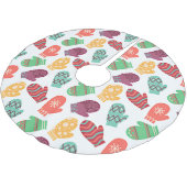 ホリデーウィンターミッテンス ブラッシュドポリエステルツリースカート (アングル)