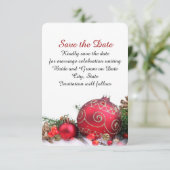 ホリデーウィンターレッドオーナメント日付を保存 セーブザデート (スタンド正面)