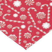 ホリデーウィンター赤と白キャンディーケーンクリスマス テーブルクロス (アングル)