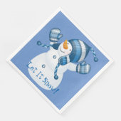 ホリデーウィンター雪だるま紙ナプキンス (コーナー)