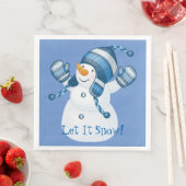 ホリデーウィンター雪だるま紙ナプキンス (インサイチュ)