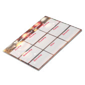 ホリデーウィークリーミールプランナー ノートパッド (アングル)