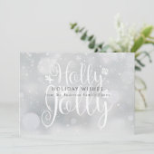 ホリデーウインター クリスマスの雪の結晶 シーズンカード (スタンド正面)