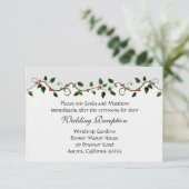 ホリデーウェディングの受付案内カードのご案内 招待状 (スタンド正面)