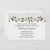 ホリデーウェディングの受付案内招待状 招待状 (正面/裏面)