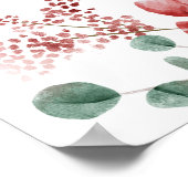 ホリデーウェルカムサイン | 水彩リースブライダル ポスター (角)