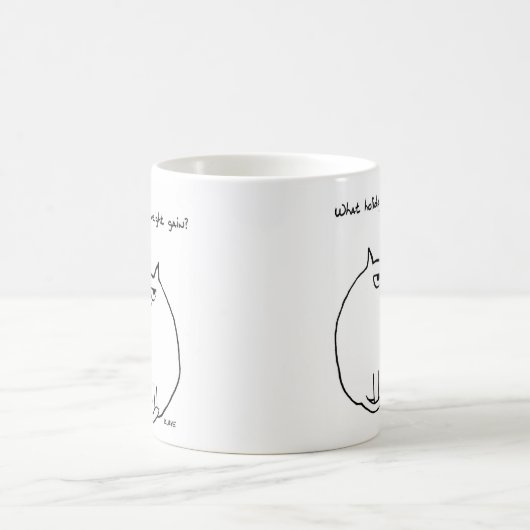 ホリデーウエイトゲイン怒- Cat is now Fat Cat コーヒーマグカップ (中央)