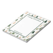 ホリデーウォーターカラークリスマスツリーメモ帳 ノートパッド (回転)