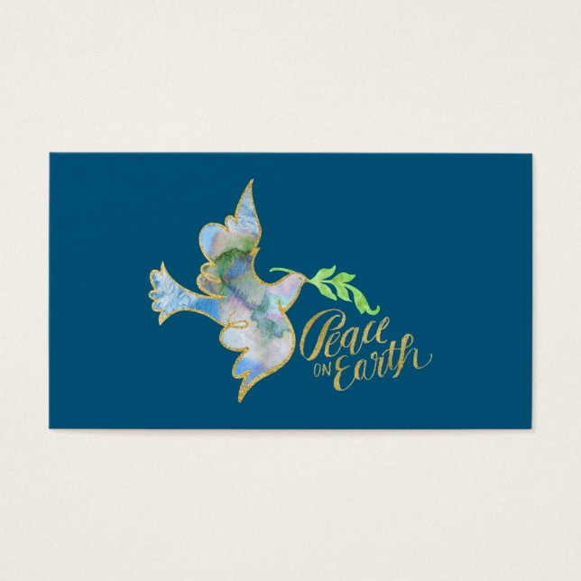 ホリデーウォーターカラードーヴ金ゴールドピースオンアース (正面)