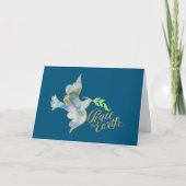 ホリデーウォーターカラードーヴ金ゴールドピースオンアース シーズンカード (正面)