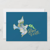 ホリデーウォーターカラードーヴ金ゴールドピースオンアース シーズンカード (正面)