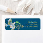 ホリデーウォーターカラードーヴ金ゴールドピースオンアース ラベル (インサイチュ)