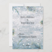 ホリデーウォーターモダンカラーシンプルクリスマスカード シーズンカード (裏面)