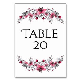 ホリデーウォーター色の花 テーブルナンバー